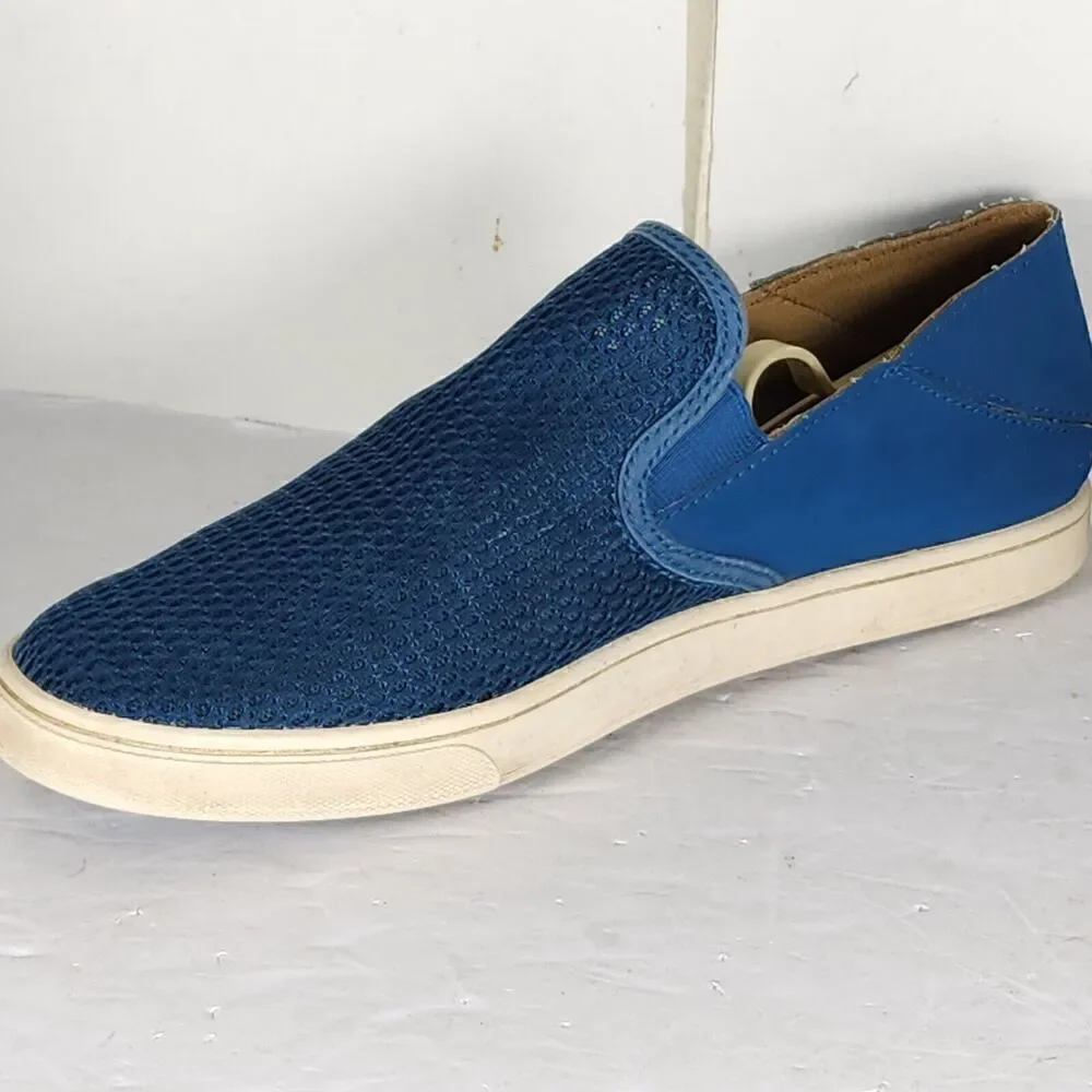 Olukai Women's Pehuea US9,5 Blue Flat Slip On Loafer Sneakers Shoes